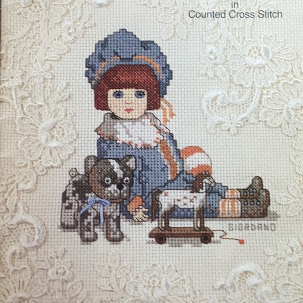Vintage Paragon "Antique Bisque Dolls" Cross Stitch Pattern Book #437